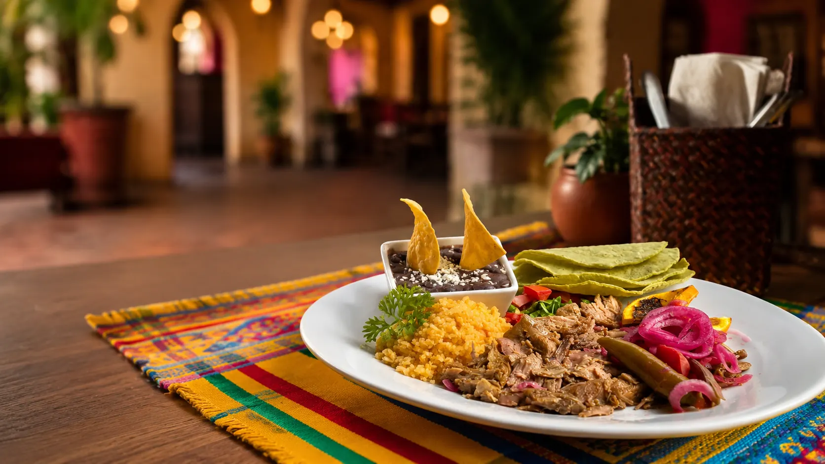 Traditional Oaxacan dish served at Fiesta Oaxaca in Santa Fe